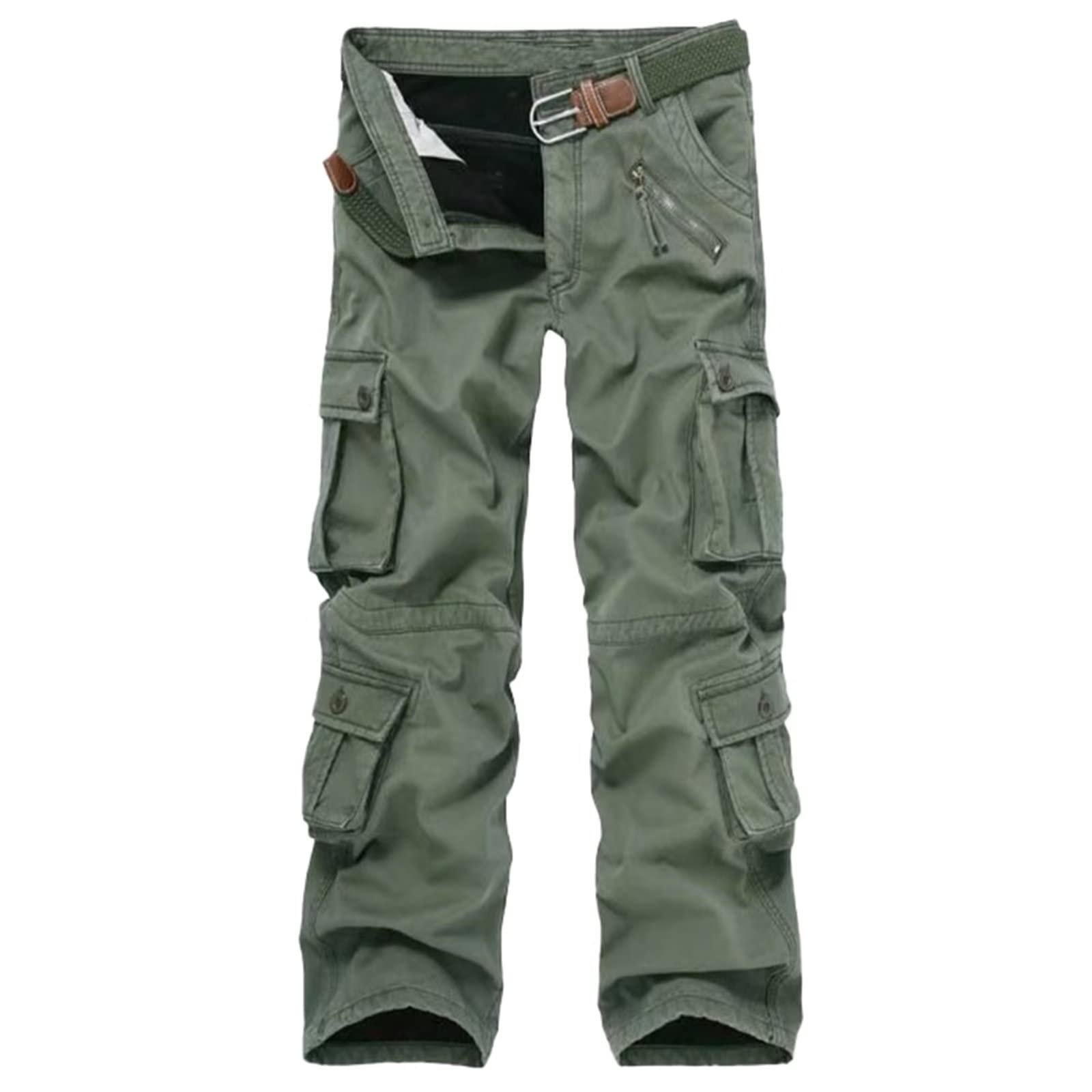 Fleecehose Warme Kampfhose mit Multi Taschen Cargohose für Herren,Arbeitshose Taktische Hose für Herbst und Winter