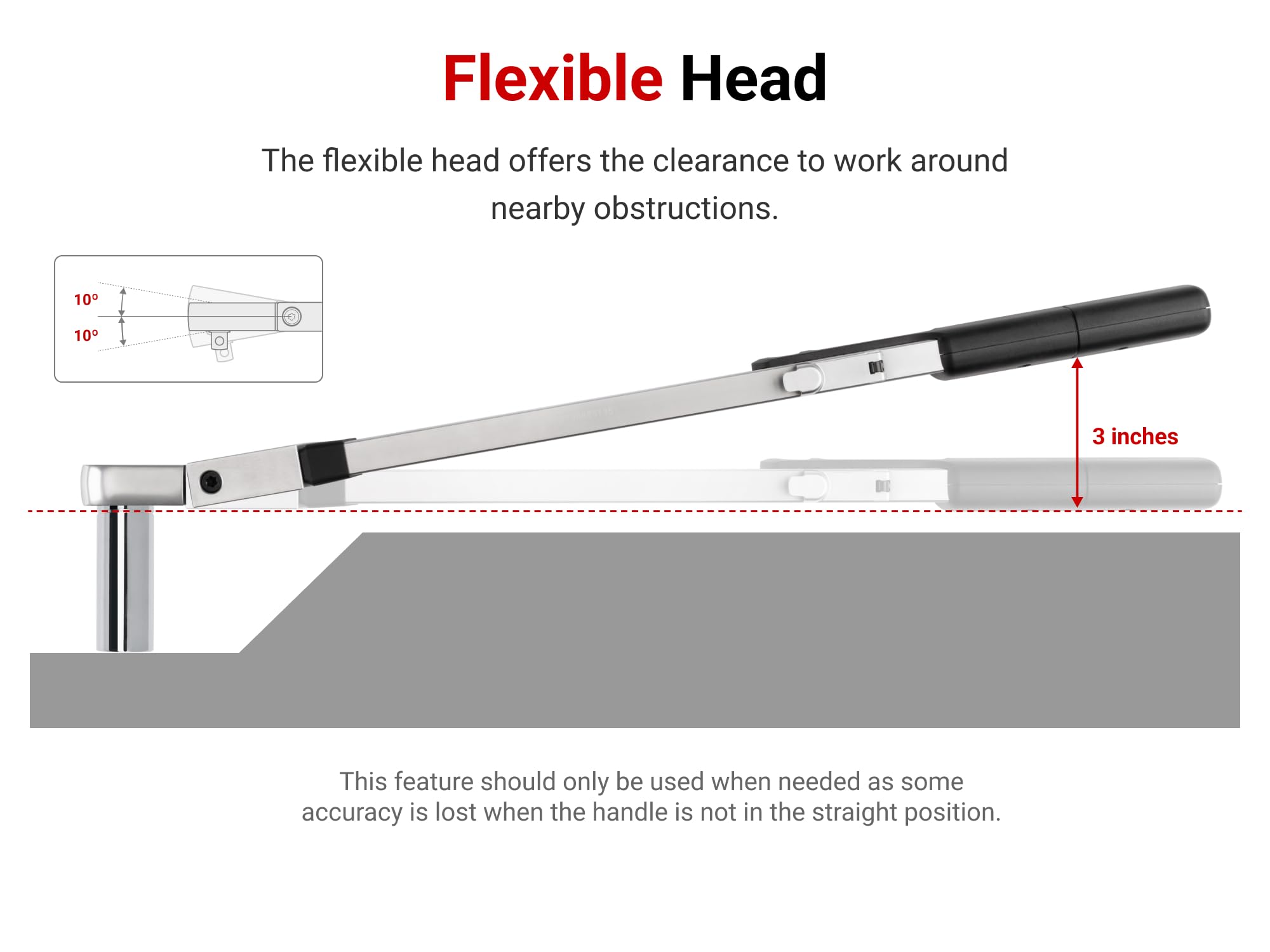 1/2'' Drive 72-Tooth Split Beam Torque Wrench, 70-350 Nm