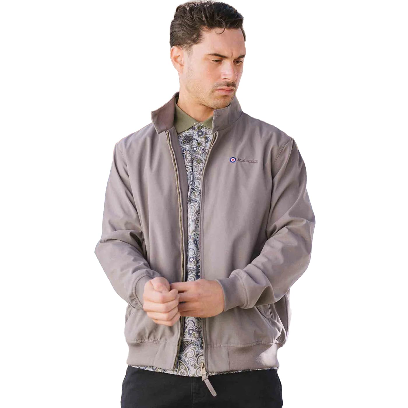 Lambretta Harrington Giacca Uomo, Grigio Scuro, XXL