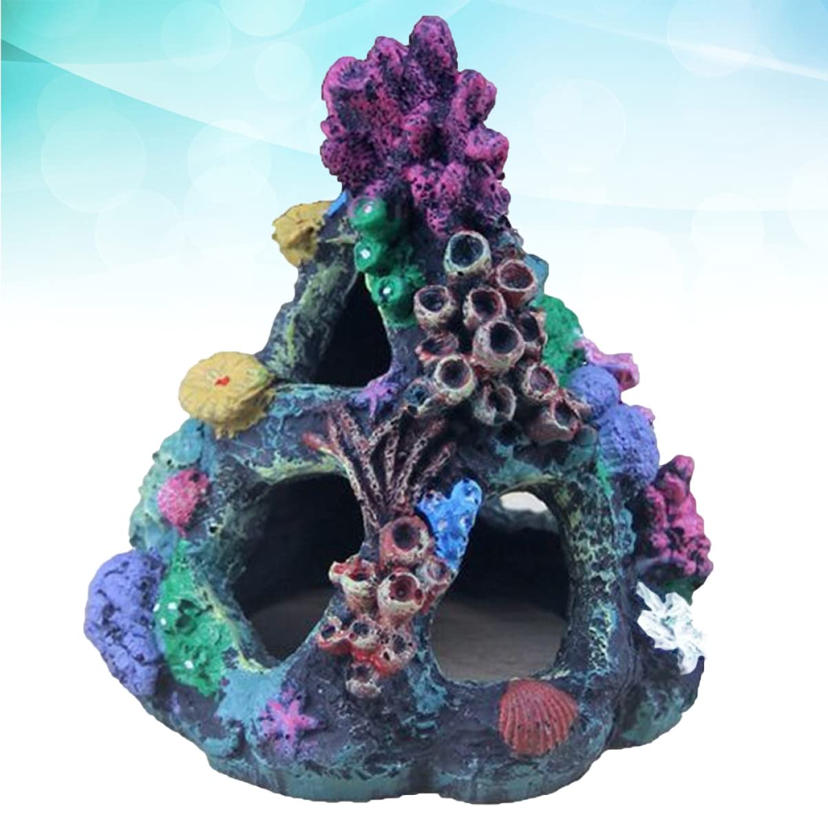 POPETPOP 2 Piezas Decoraciones de peceras Juego de Acuario Plantas de Acuario decoración de pecera Castillo de pecera Tanque Ornamento del Acuario Decoraciones Artificiales para acuarios