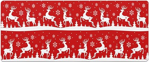 Tapete de baño con ciervos navideños para bañera, antideslizante, de secado rápido y absorbente, tierra de diatomeas, fregadero, dormitorio, cocina,