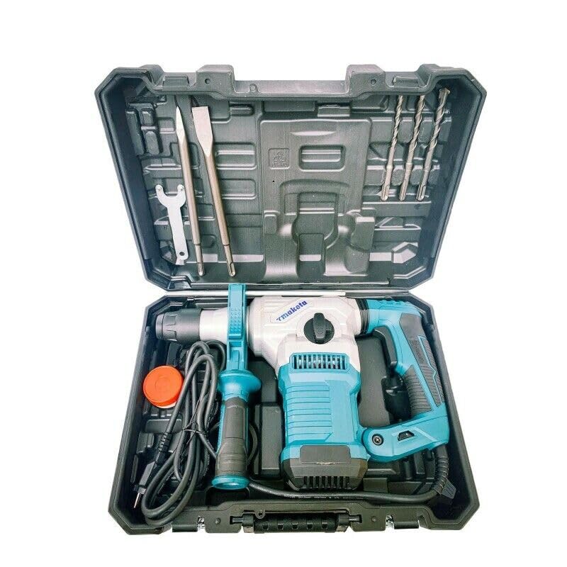 TRAPANO SCALPELLATORE MARTELLO DEMOLITORE 2000W 32MM TASSELLATORE 8 ACCESSORI
