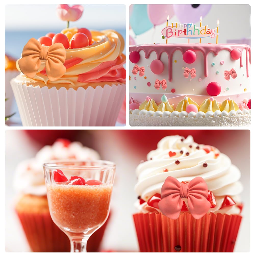 3 moldes de chocolate con lazo, molde de chocolate de silicona rosa, moldes de caramelo para bodas, fiestas de cumpleaños, suministros para hornear pasteles