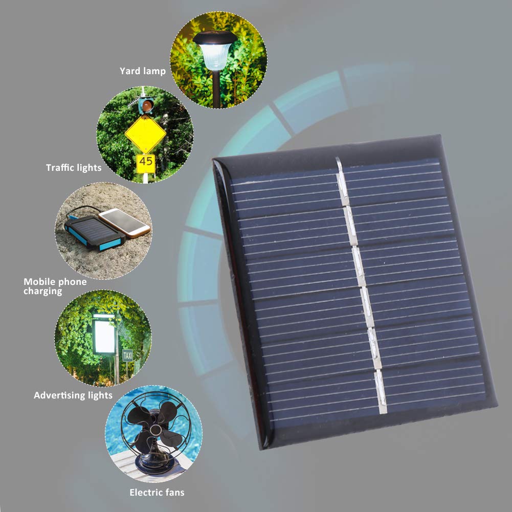 Pannello solare in silicio da 4 pcs 3v 168MA, 54x54mm/2.1x2.1in a energia solare Mini celle solariSistema fai -da -te Kit Emergenza Caricatore portatile portatile