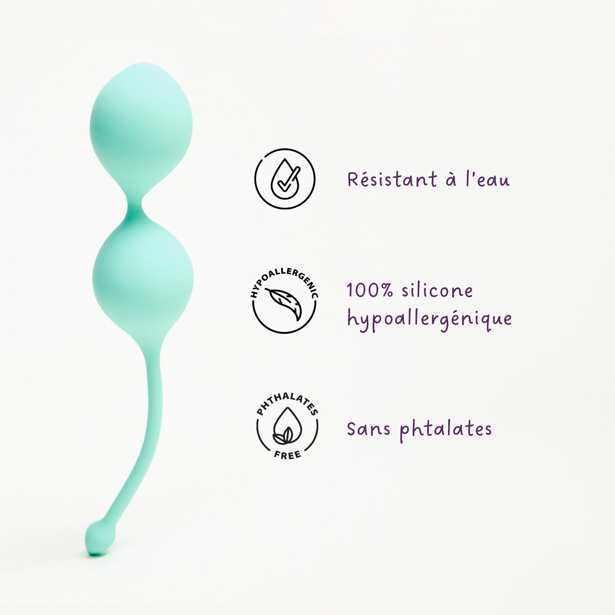 Boules de Kegel Silicone Médical | Rééducation Périnée | Post-Accouchement Incontinence Femme | Love and Care | Renforcement Périnée Femme