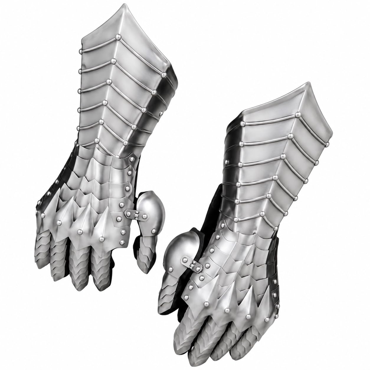 THOR INSTRUMENTS Medieval Knight Warrior Gothic Style Nazgul Gauntlets for LARP, Cosplay, Renaissance Fairs, Halloween, historical reenactment