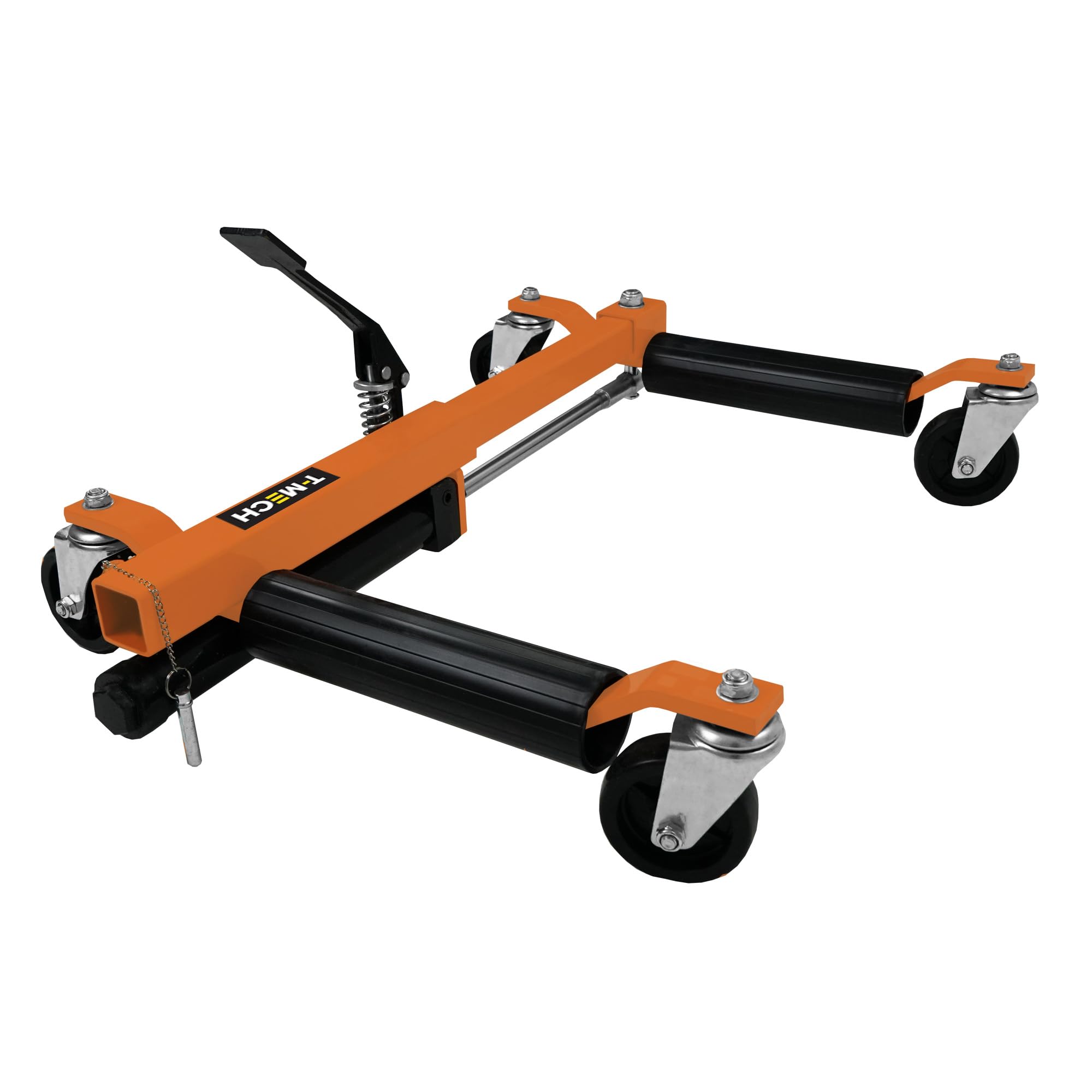 Łyżwy do pozycjonowania pojazdu, para hydraulicznych kół, wózek samochodowy, wózek transportowy, nożny, zakres podnoszenia opony do 25 cm szerokości, 680 kg na łyżwę, naprawa samochodów, ruch