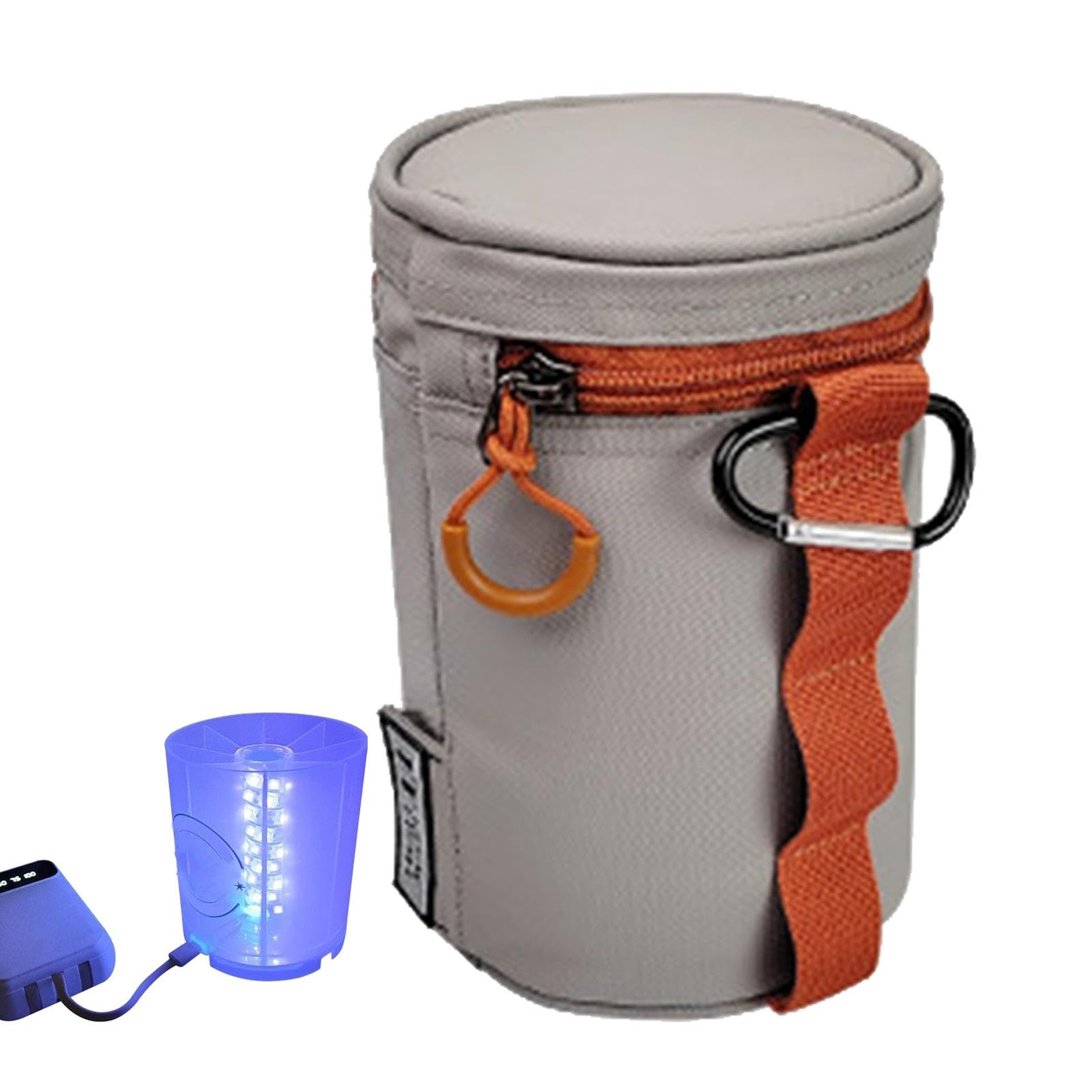 Sac de rangement polyvalent gris avec éclairage autonome pour pêche sur glace - 8