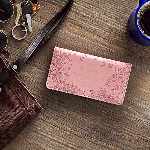 Christian Art Gifts Pink Faux Leather Checkbook Cover For Women With Inspirational Scripture #TOP4