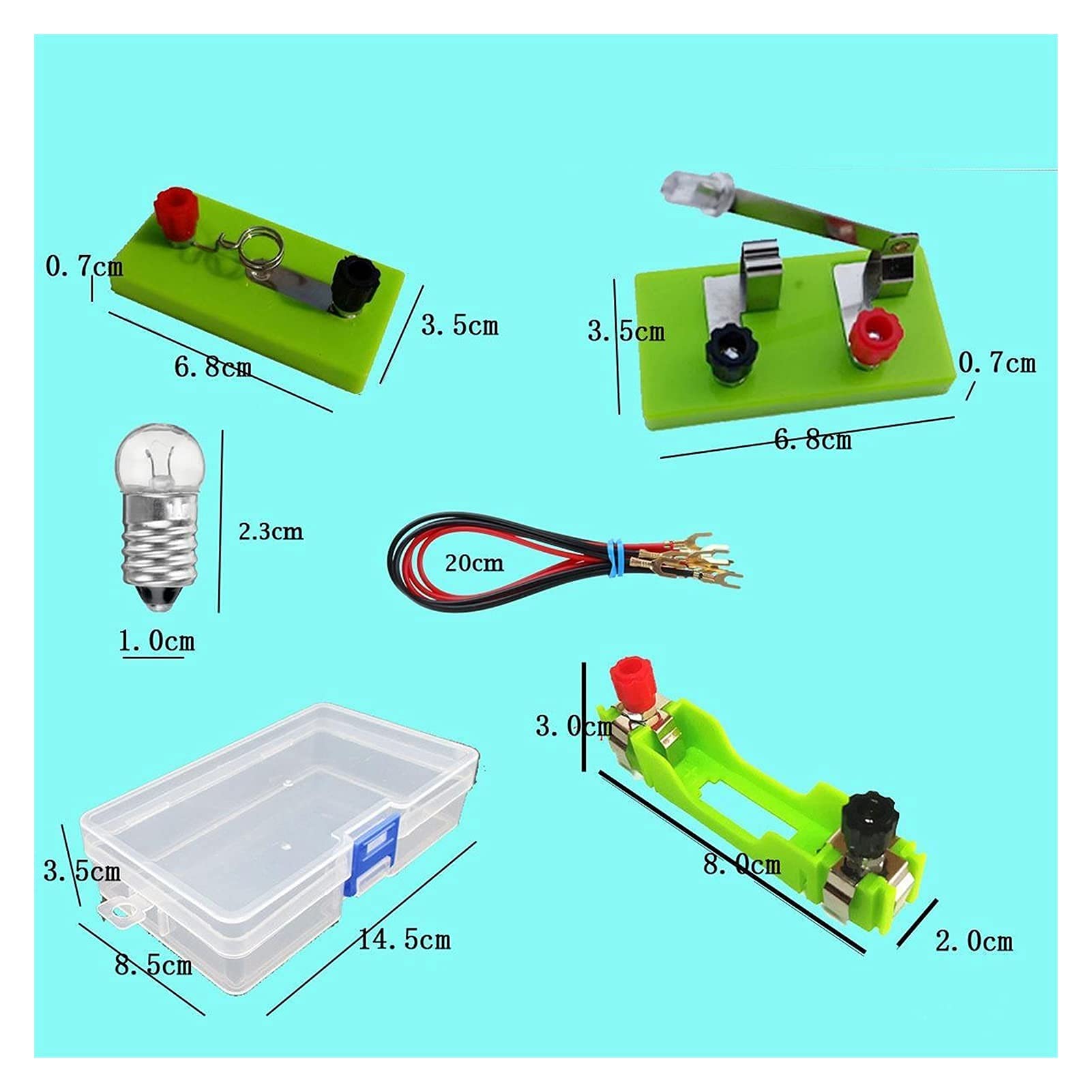 Schüler Physikalisches Experimentierwerkzeug für elektrische Schaltkreise Physikalisches Experimentiermodell-Kit Physik-Lehrwerkzeug Physikalischer Experimentierkasten
