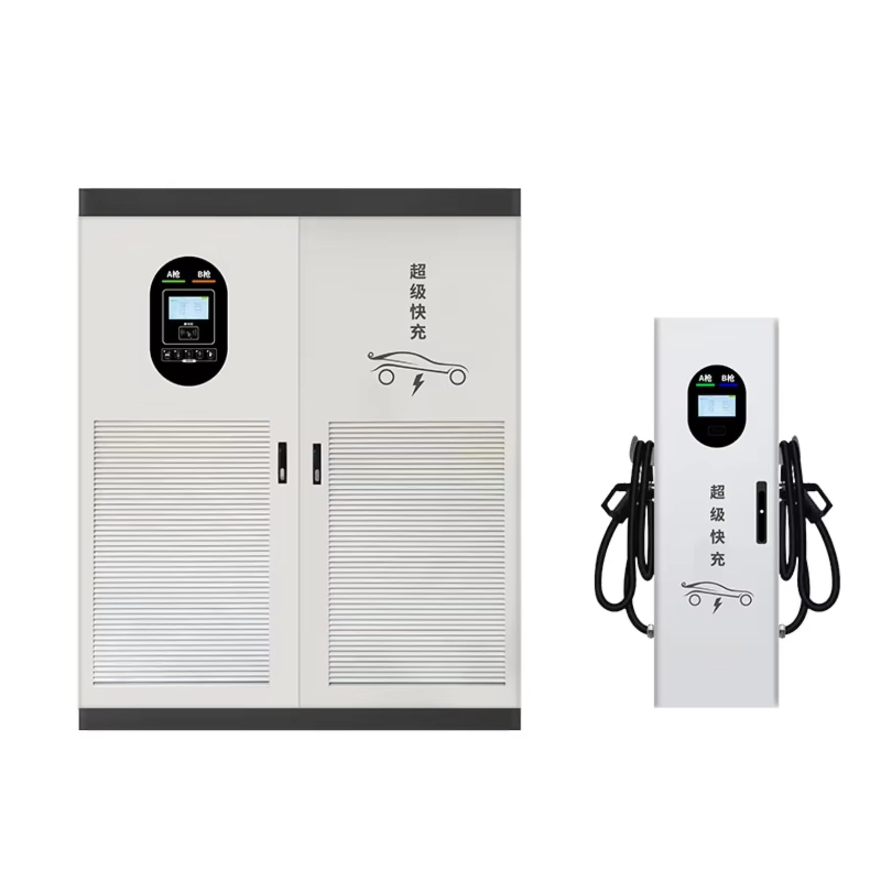 EV-Ladeinfrastruktur nicht vernetzter Offline-Spender für öffentliche Verkehrsmittel | Kommerzielle Bodenmontage-Standladestapel mit RFID-Zugangskontrolle. Level 3 DC Netzteil für Fleet Depot