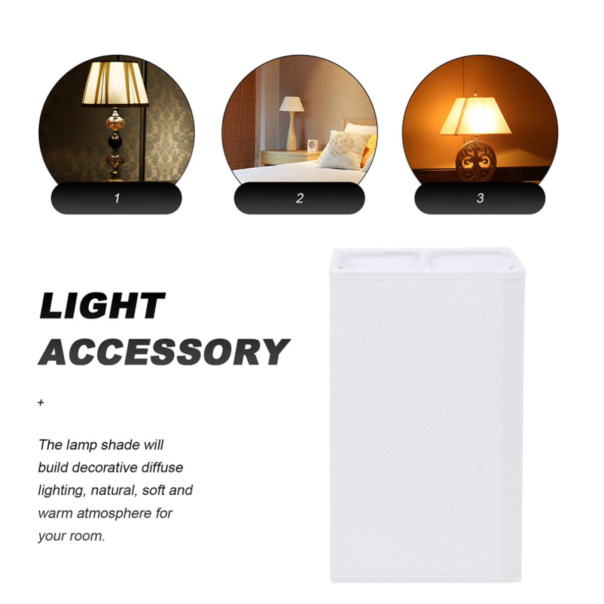 Healeved Pantallas Pack de 2 Piezas E27 de Lámpara de Tejido y Hierro Accesorio Moderno que Protege y Mantiene la Luz Limpia para Lámparas de Escritorio y Pared
