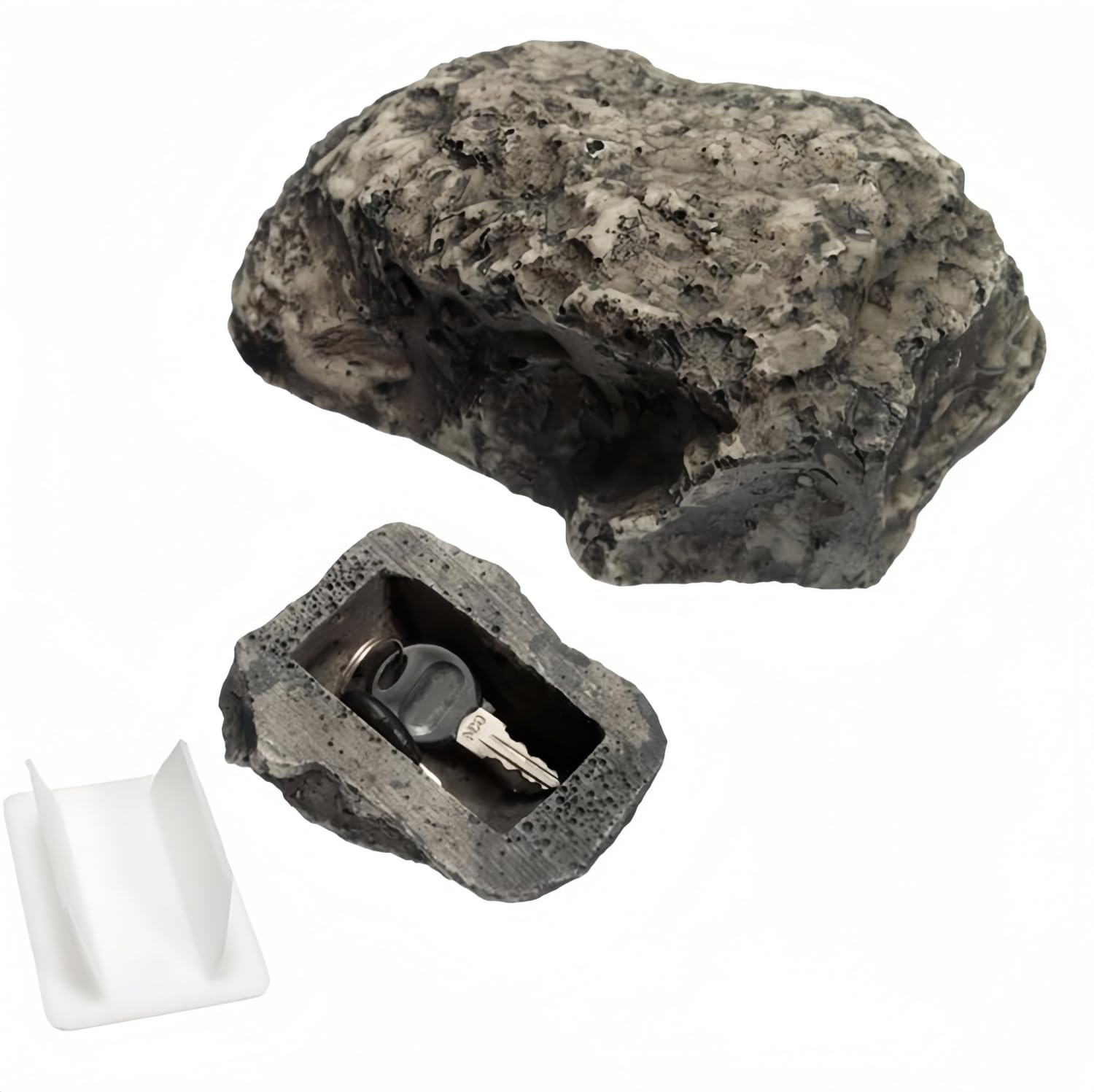 Fake Rock Hidden Storage Key Hider,Waterproof Key Hidden Outside,Fake Rock Key Hider Storage Keys Hider Outside for Garden or Yard