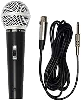 Microfone Dinâmico De Metal MXT M-58 Preto Cabo 3m