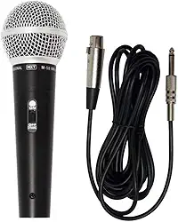 Microfone Dinâmico De Metal MXT M-58 Preto Cabo 3m