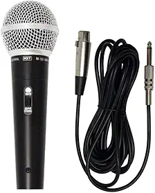 Microfone Dinâmico De Metal MXT M-58 Preto Cabo 3m
