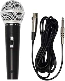 Microfone Dinâmico De Metal MXT M-58 Preto Cabo 3m