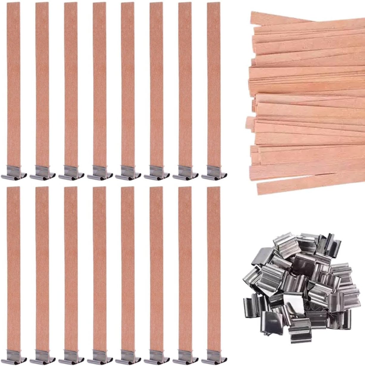 50 PCS Candle Wicks with Metal Base for Candlescience