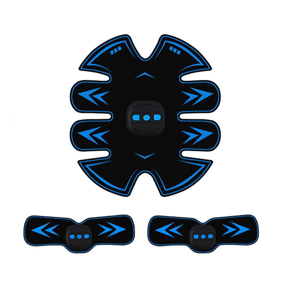 Estimulador de músculos abdominales, entrenador de masajeador eléctrico inteligente corporal EMS, máquina de ejercicios con cinturón estimulador ABS digital para abdomen,A