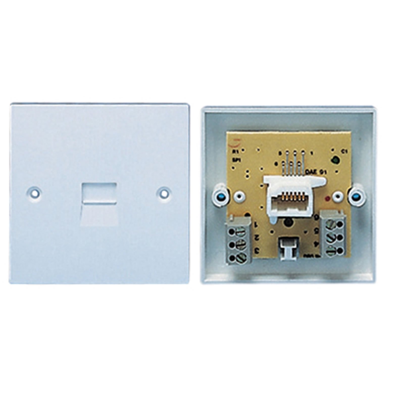 kenable Secondary Telephone BT Socket 3/6A Flush Mounted Faceplate