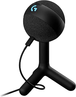 Logitech G Yeti Orb, micrófono condensador RGB con LIGHTSYNC para gaming, micrófono USB para streaming, cardioide, Plug and Play USB para PC/Mac, Negro
