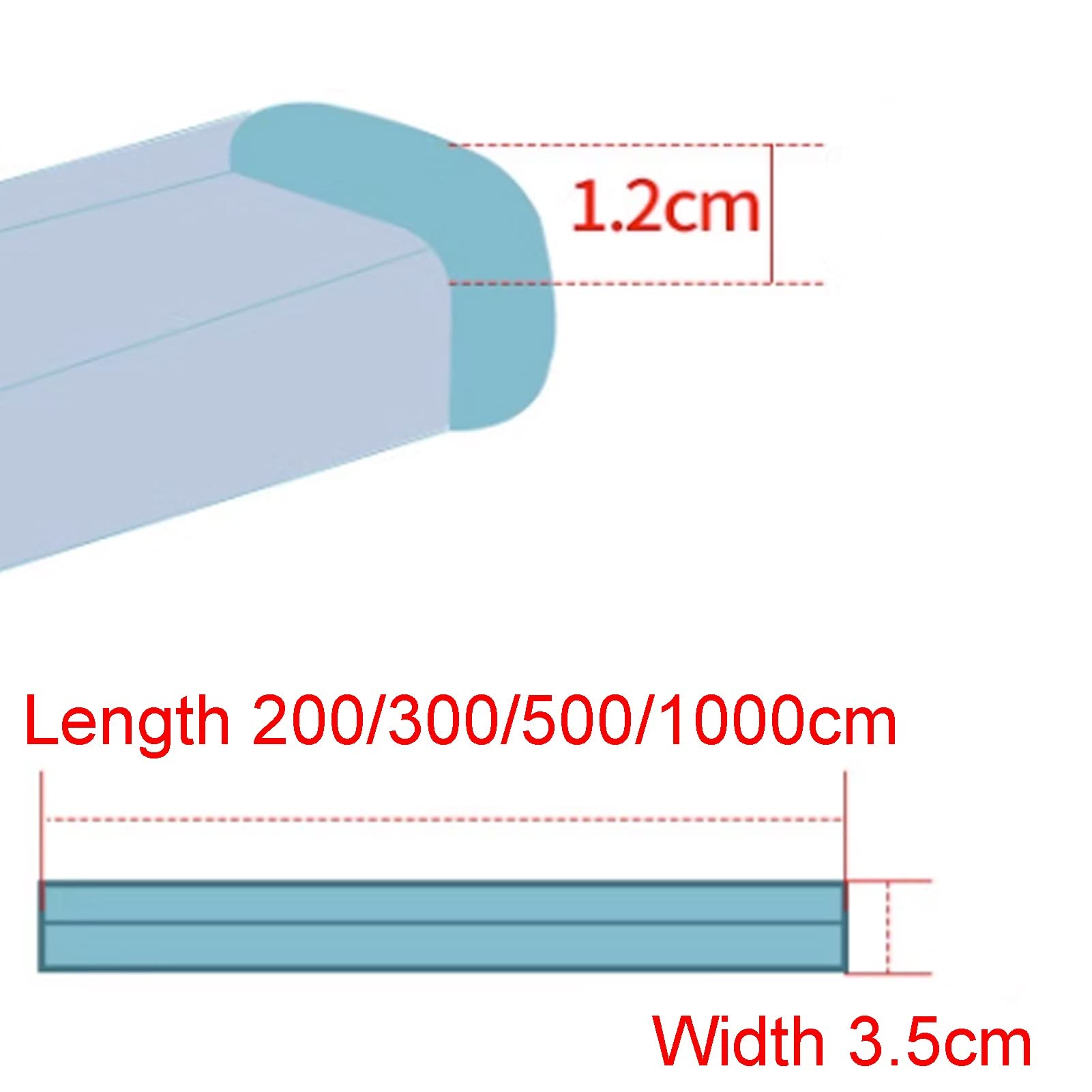 Bordure de Protection, Coussin en Mousse de sécurité Lisse de 6,5 Pieds, Bande de Bordure de Meubles autocollante pour Bureau à Domicile (Greena 3 m)