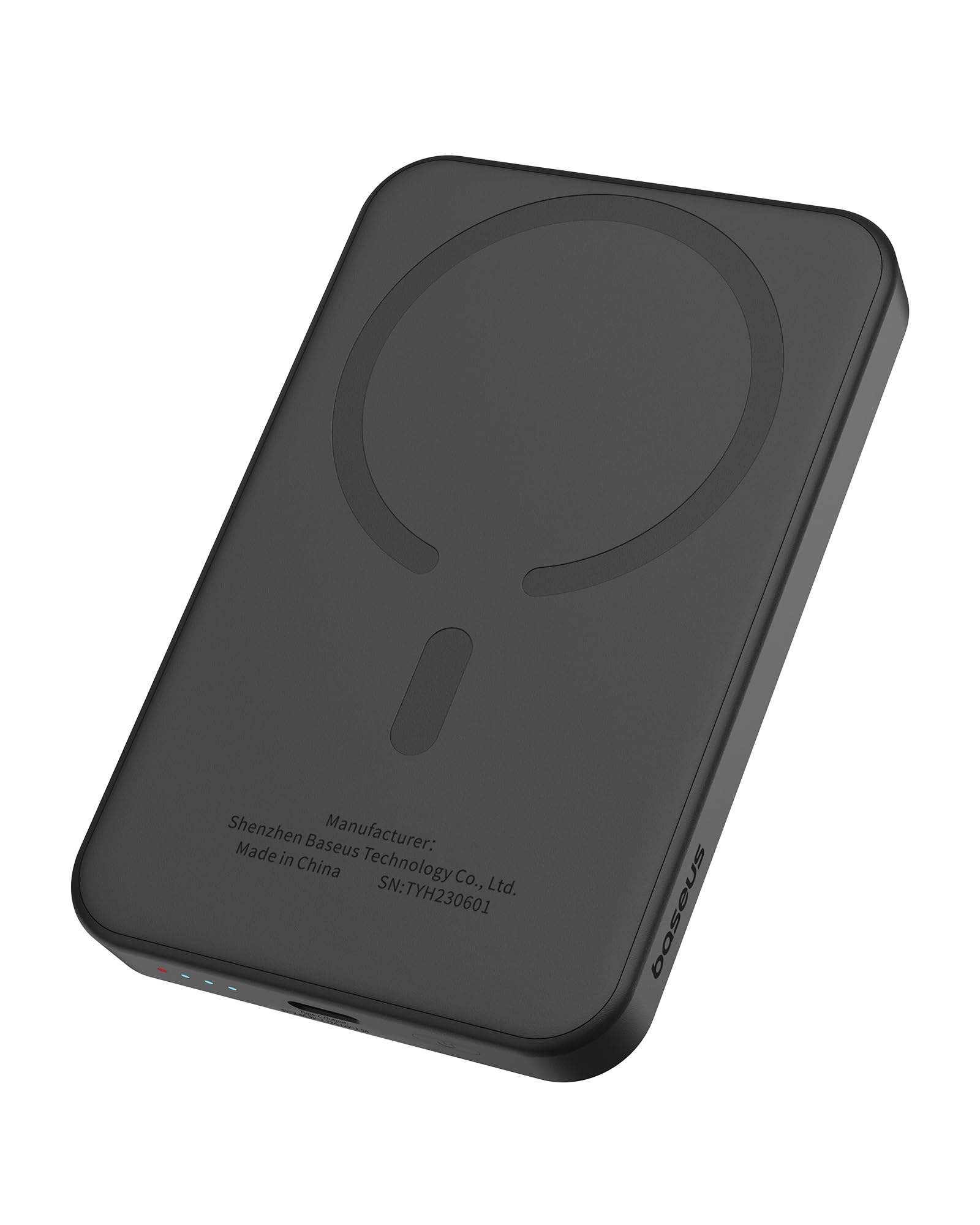 Baseus Magsafe Portable Charger for iPhone, 5,000mAh 20W Magnetic Power Bank, Fast Charging Wireless Battery Pack with 20W USB-C for iPhone 16/15/14/13/12 Series, 2025 Version,Black