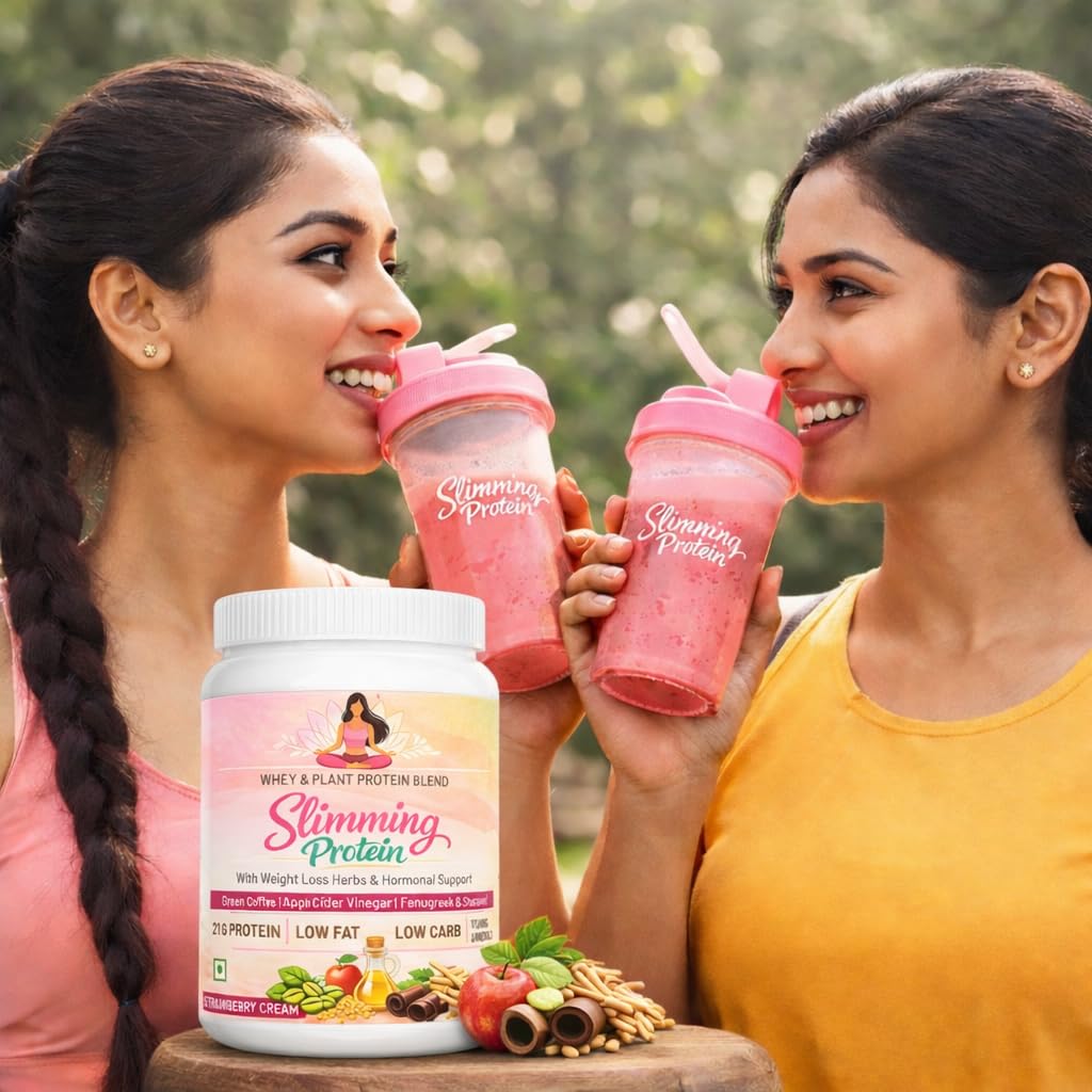 SOS Nutrition Women Protein Herbs to Reduce Body Fat, Manage Weight, Protein Powder for Women, 21g Whey Protein, Slimming Herbs - Green Coffee, Apple Cider, Fenugreek, Shatavari, Zero Added Sugar, Strawberry 454g — Amazon image 8