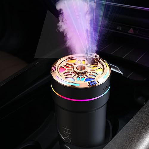 Miniatura 1 de Humidificador de cielo estrellado, difusor portátil para automóvil pequeño con luces láser de cielo estrellado, 10.1 fl oz, alimentado por USB,