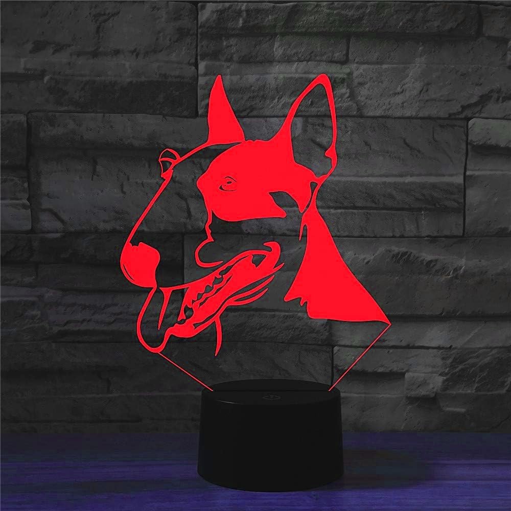 Nastrojowe światło 3D z psem, 16 kolorów, USB, lampa stołowa LED, prezent do domu, na imprezę, urodziny, prezent