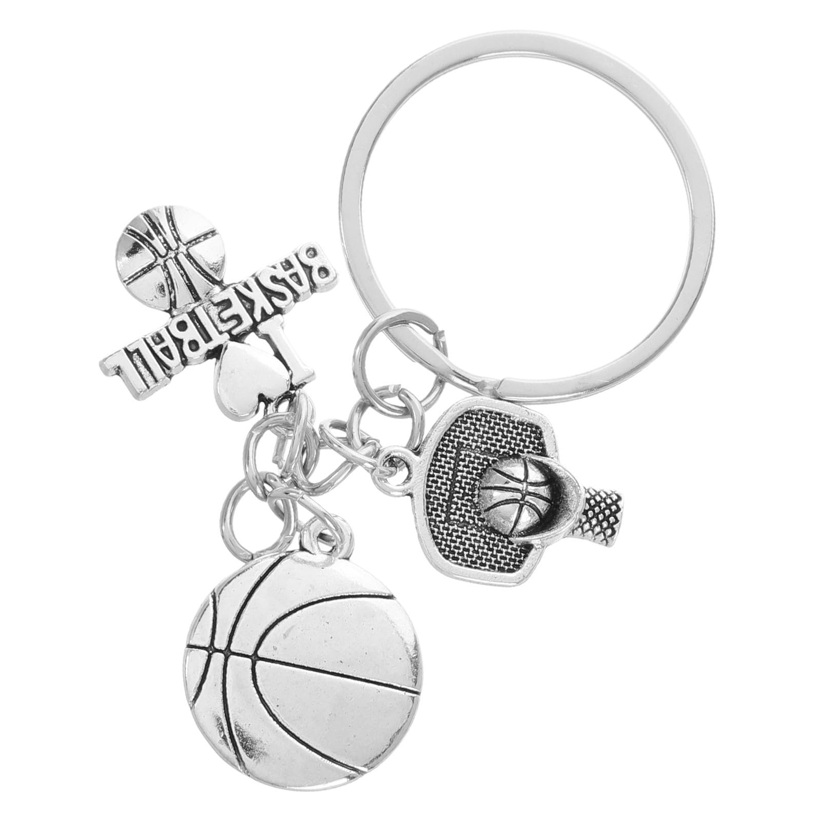 1pezzi Portachiavi Basket in Lega con Ciondolo Tema Squadra Basket Portachiave Sportivo Compatto Regalo per Appassionati e Occasioni Speciali