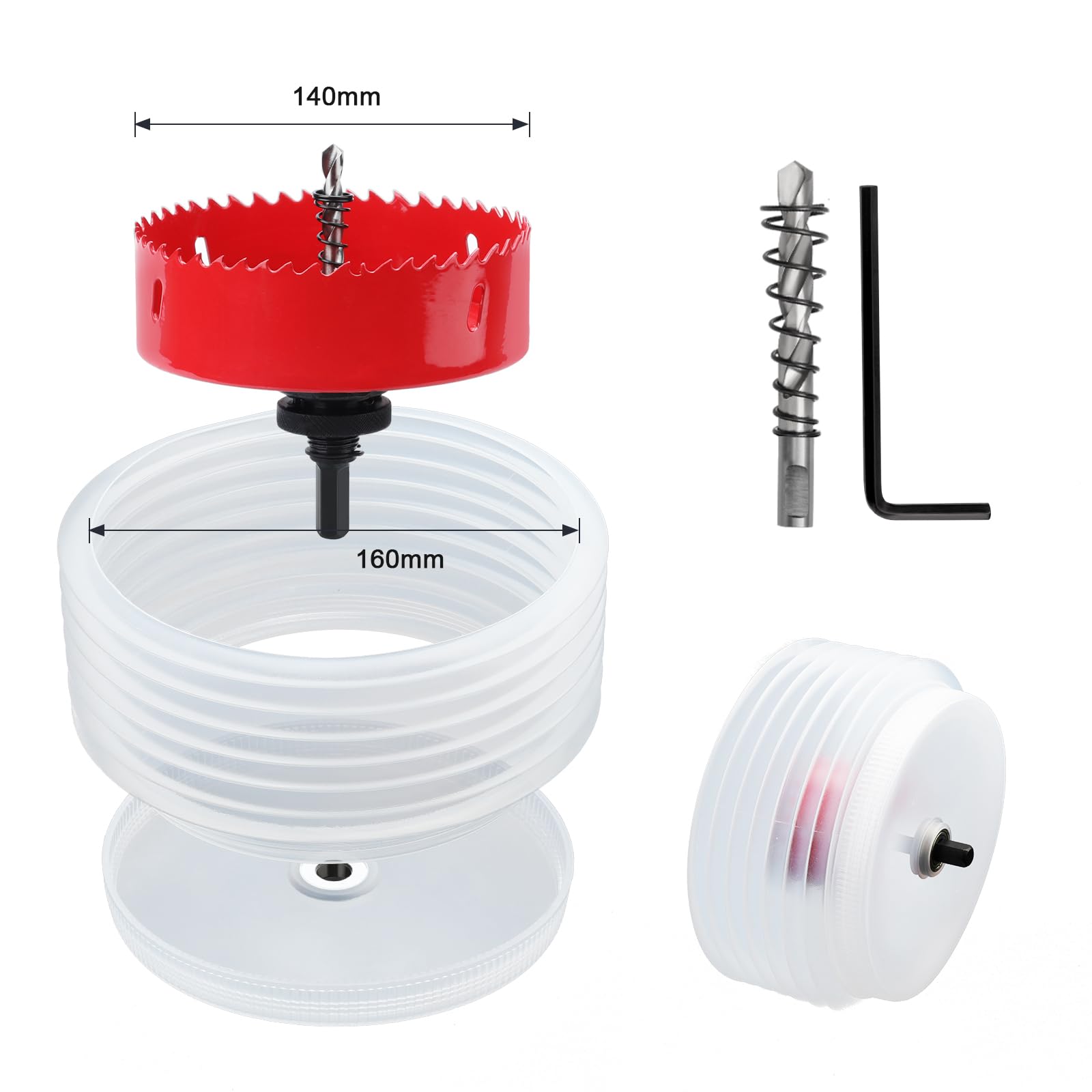 hsawbit 140mm Hole Saw Hole Cutter with Dust Collector - Image 2