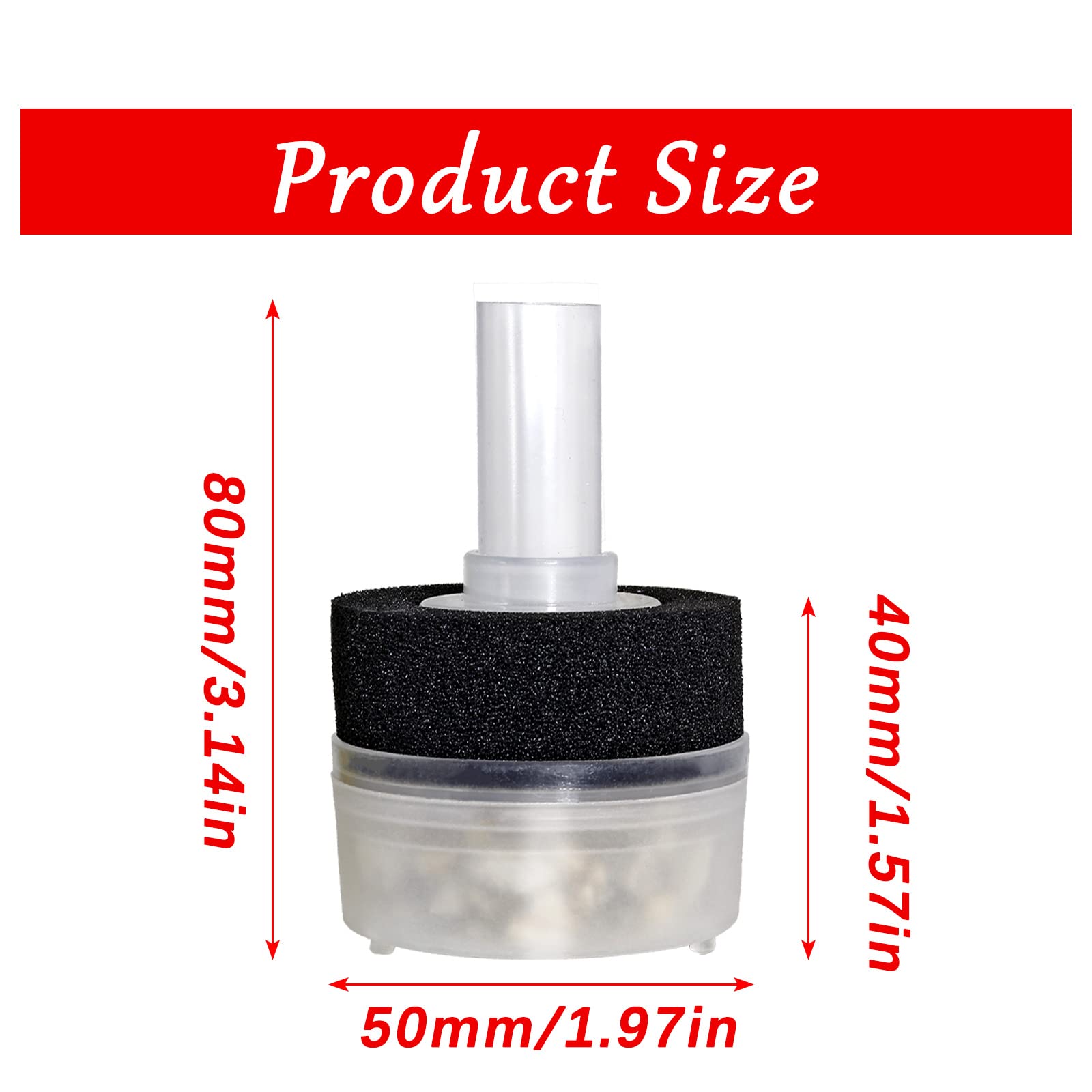 Unlorspy Mini-Aquarium Filter – 4x Luftbetriebene Bio-Filterschwämme Für Sauberes Wasser Bis 1,8 Liter