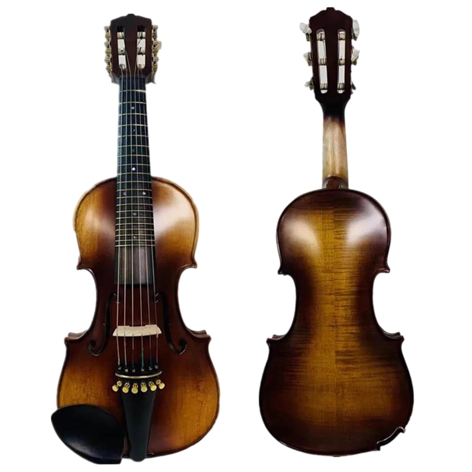 Profesjonalne Skrzypce Gitara Skrzypcowa 6 Strunowa 4/4 Główka Wierzch Świerk Tył Klon Wytrzymała