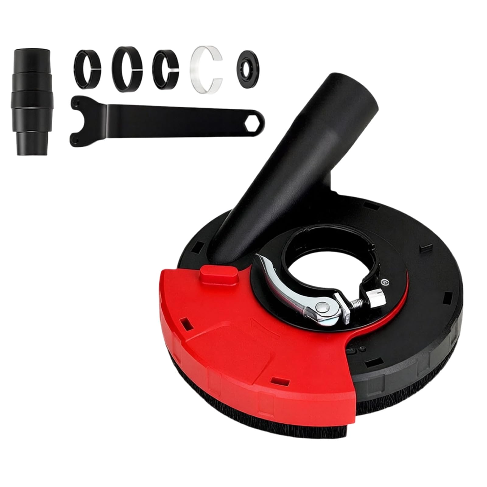 Zxfdsfdbnm B Grinding Debris Shroud For Grinder Work With Quick Clamp Uckle, Rotating Side Cover And Adapter Set For Cleanup Grinder Debris Shroud Grinding Cleanup Quick Clamp Uckle Cover Rotatable Side Workshop