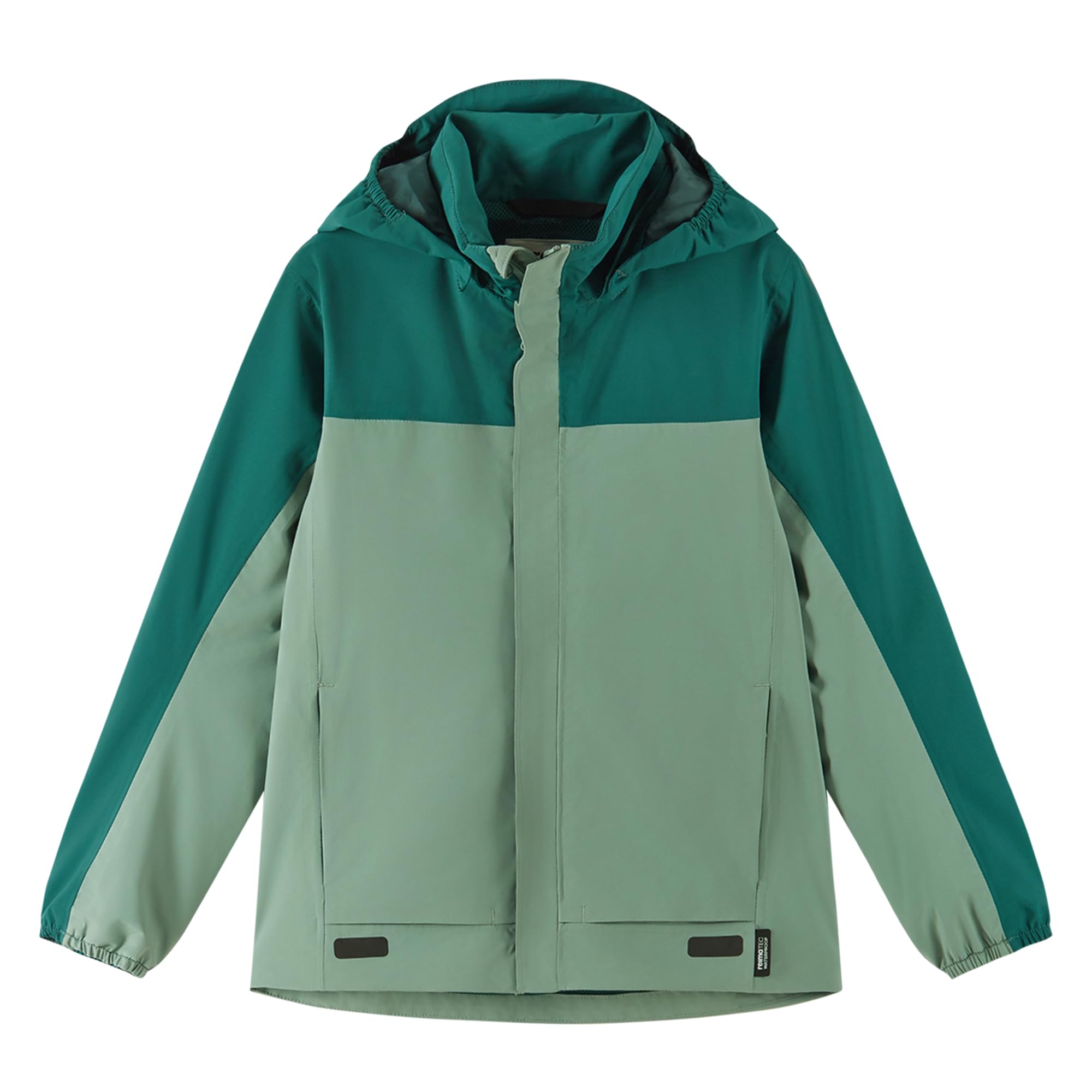 Reima - ReimaTec Salmi wasserdichte Regenjacke für Kinder - Leichte Übergangsjacke für Jungen und Mädchen mit 10.000 mm Schutz, atmungsaktives, winddichtes Material - Stone Green, 122
