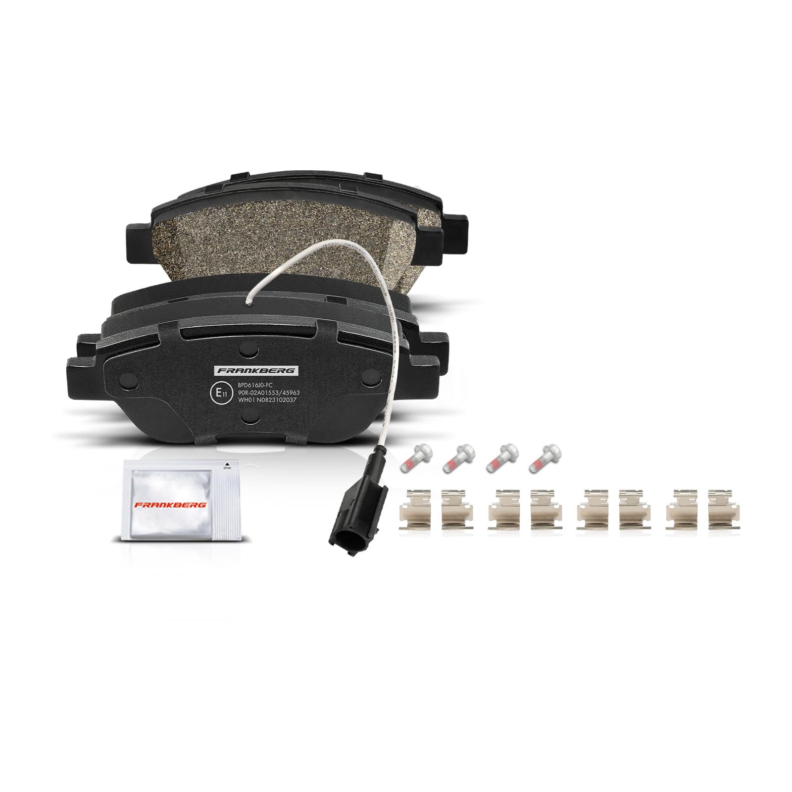 Frankberg Set freni incl. 2x Dischi Freno + 4x Pastiglie dei Freni Anteriore Compatibile con Idea 350 Cono 955 Bravo II 198 Qubo 225 Stilo 192 Replace# 46401356,46831041
