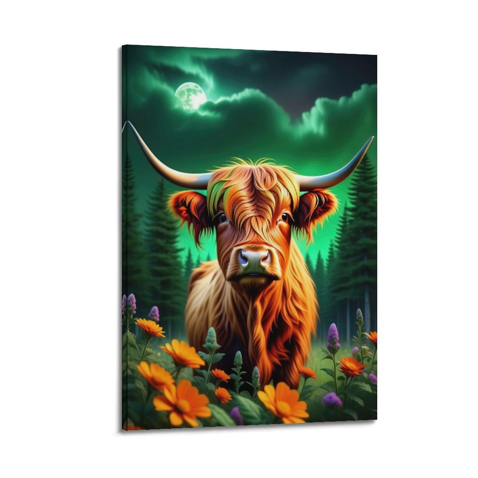 ZSZWHJ Animal Poster Cute Calves Poster Decorative Painting Canvas Wall Posters And Art Picture Print Modern Family Bedroom Decor Posters 20x30inch(50x75cm)