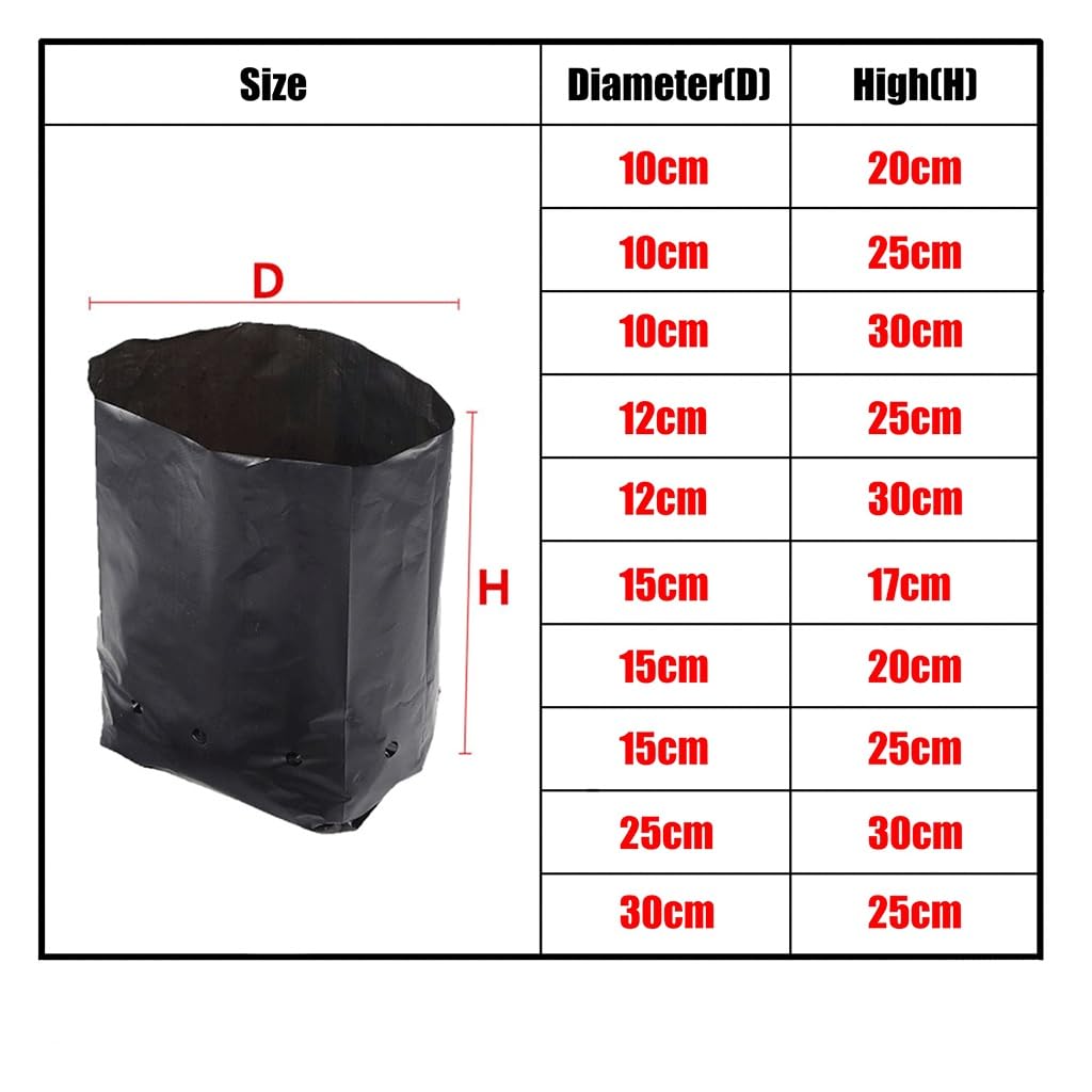 Worki z włókniny do sadzonek, Doniczki do sadzonek z tkaniny PE Torby uprawy roślin Oddychające otwory Wiele rozmiarów 100 szt(30x25cm(DxH))