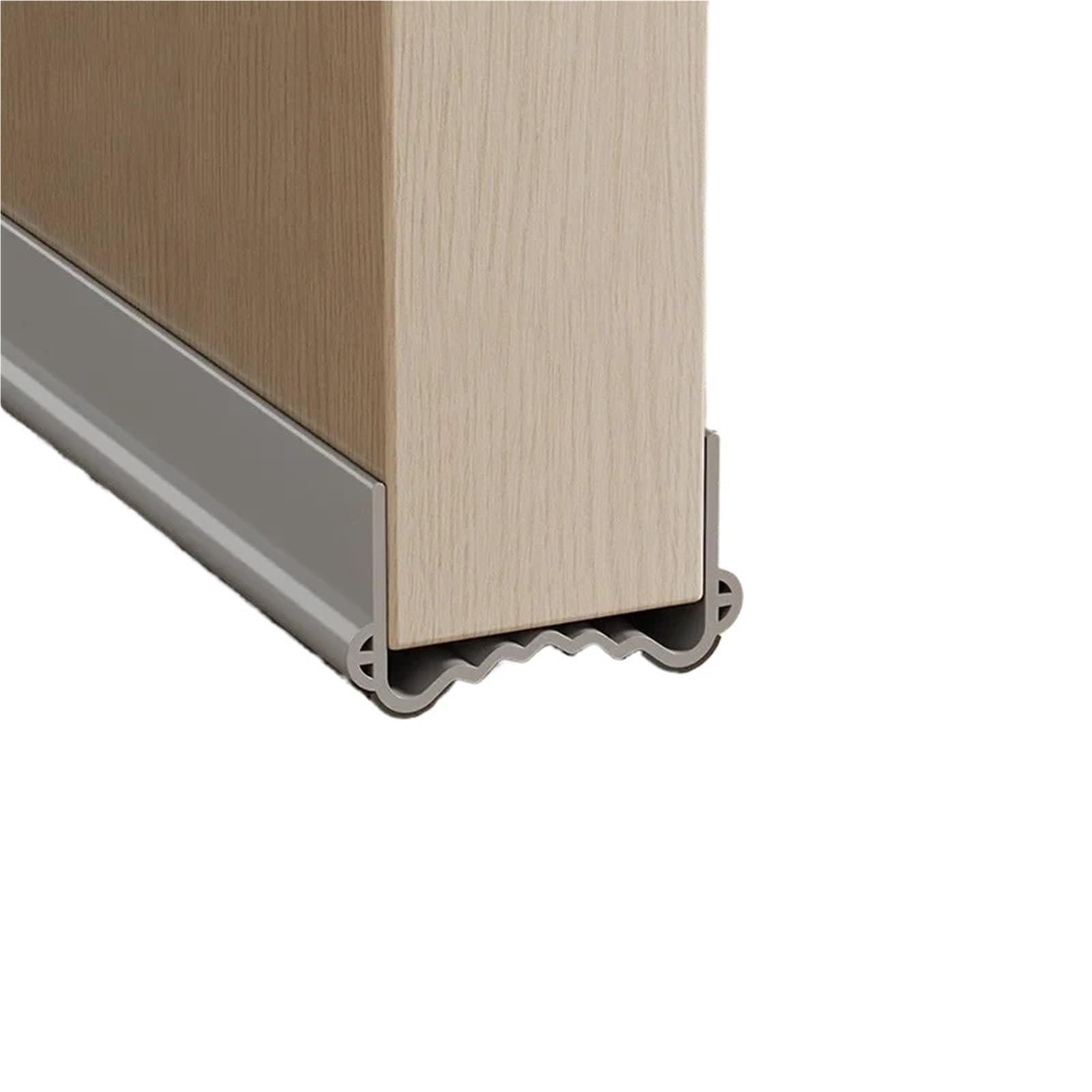 Draft Excluder For Doors Flexible Silent Door Sealing Strip PVC Under Door Gap Draft Stopper Sealing Strip OundProof Gasket Weatherstrip Draft Guard(Grey)