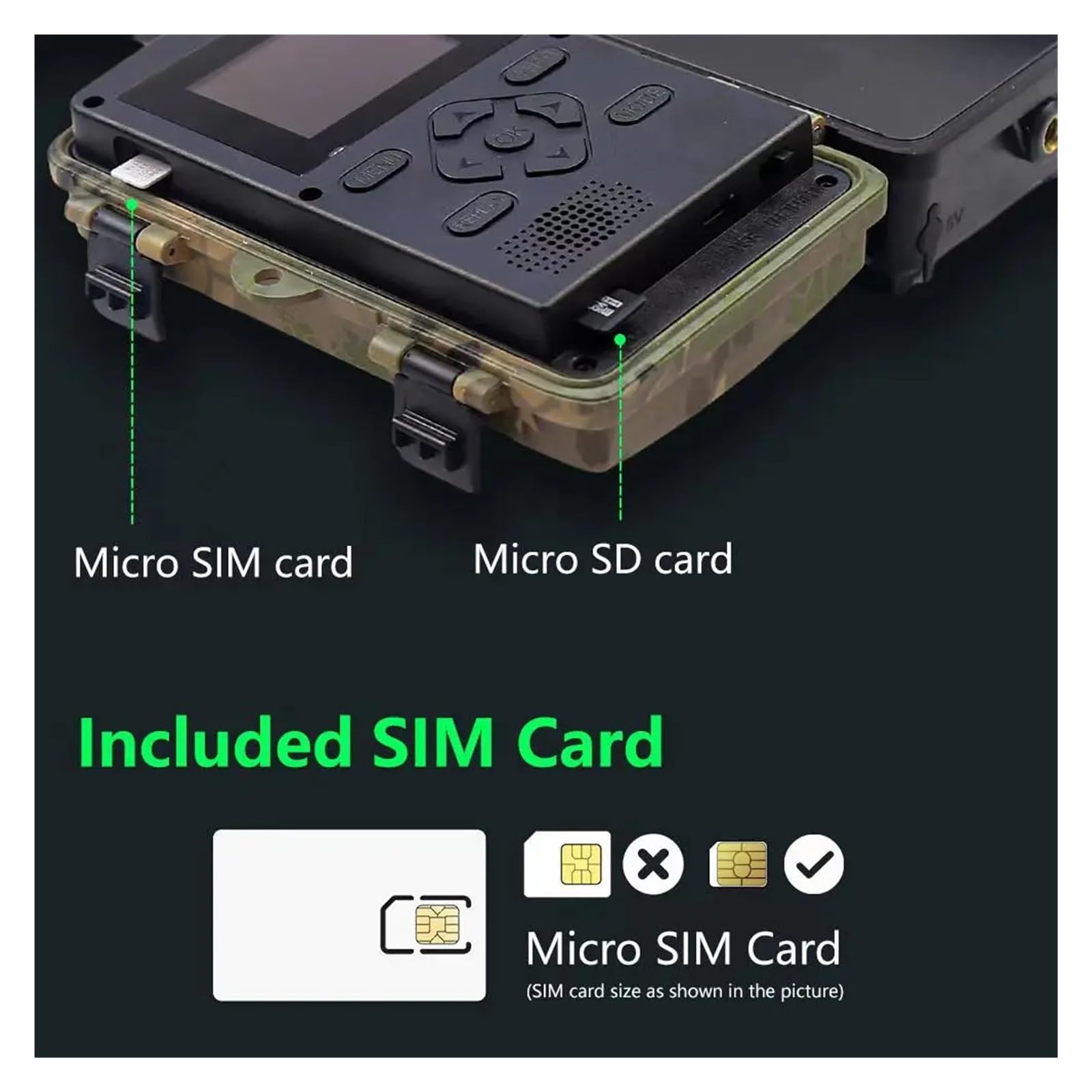 Aplikacja Kamera Myśliwska 4G LTE 60MP Zdjęcie 8K Wideo Nocne Śledzenie Zwierząt Na Podczerwień Bezpieczeństwo W Domu Obserwacyjna IP66 Karta 32 GB Zestawie WyraźNe Obrazy I Filmy