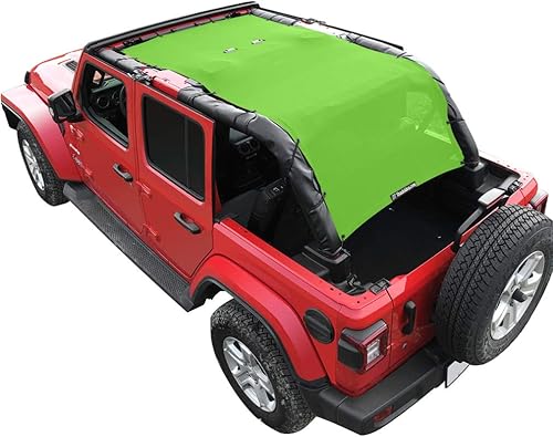 Miniatura 42 de Shadeidea - Parasol para Jeep Wrangler JL Unlimited (2018-2023) de 2 puertas y 4 puertas frontales, pantalla de malla negra para parasol JLU SAHARA