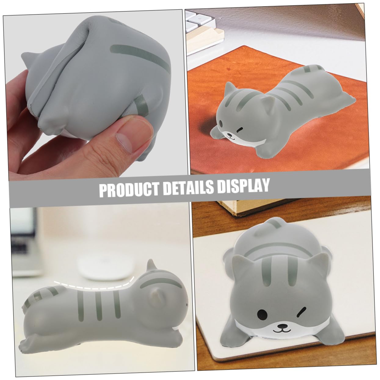 Tofficu 4 Sätze Tier-mauspad Mauspad Handgelenkstütze Handballenauflage Für Office-mäuse Cute Mousepad Handgelenkschutz Mauspad-handhalter Büro- -handgelenkstütze Harz Grey 2 Stück * 4