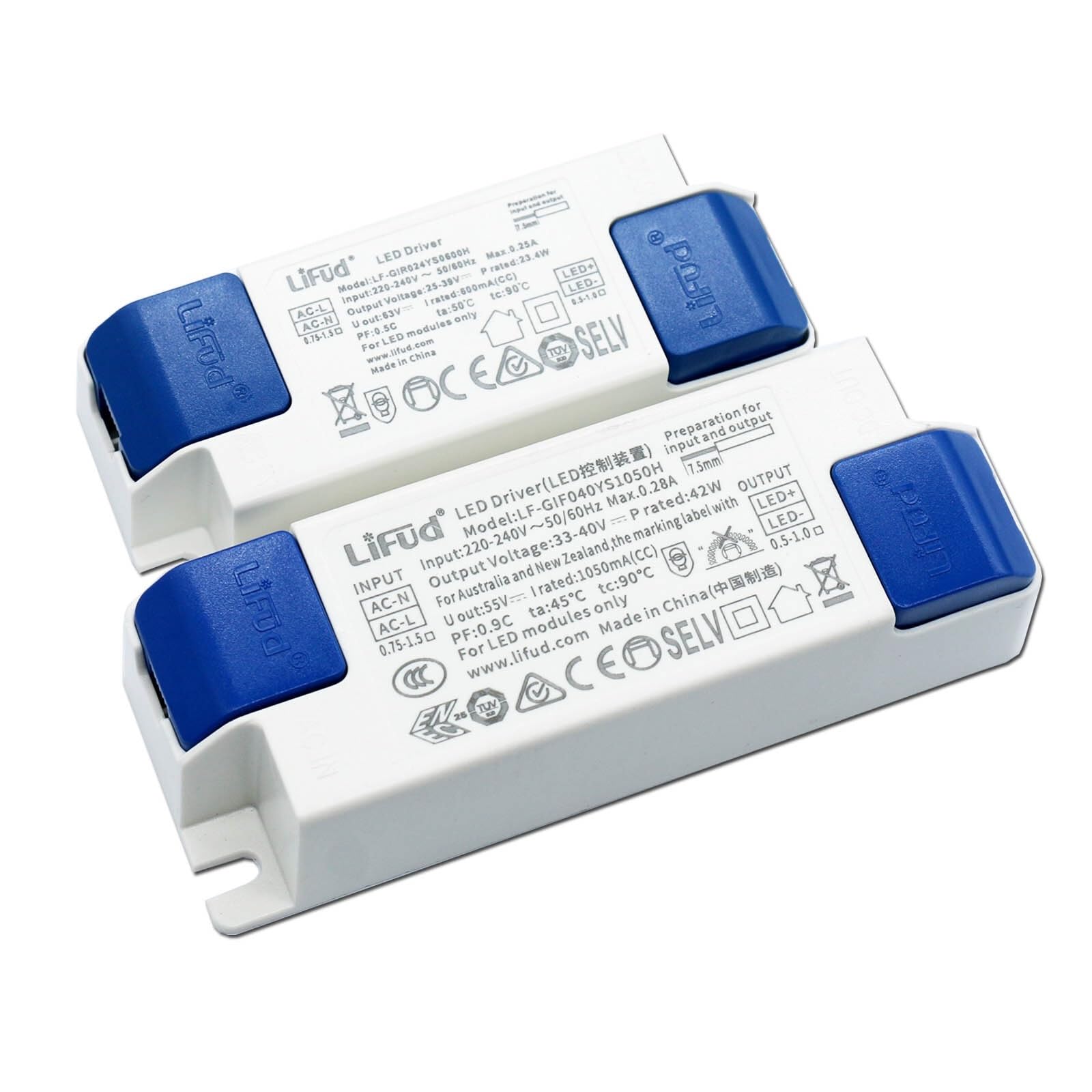Transformador de potencia LED serie 5.6W-23.4W 28W-60W AC220-240V LED ignífugo de unidad de aislamiento(42W 1050mA)