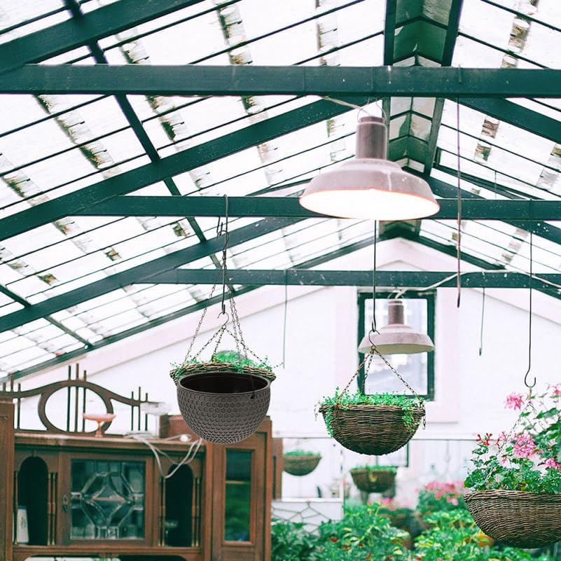 Miniatura 4 de Maceta de pared para decoración al aire libre, macetas colgantes para interiores, 2 piezas, maceta para plantas, cesta de plantas, alambre