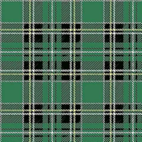 20 Napkins Scottish Checked Green | Black | Checked | Pattern | Scotland | Christmas | Table Decoration | Craft | Decoupage | Napkin Technique 33 x 33 cm Cover