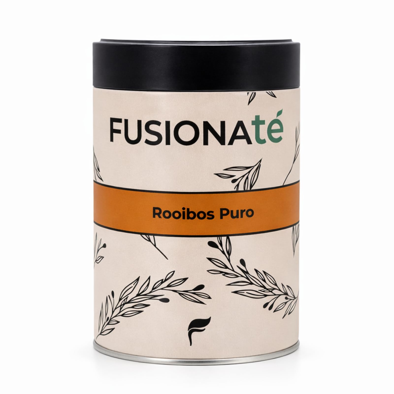 FUSIONATÉ Rooibos Natural a Granel, Lata 100 g de Infusión sin Teína, Relajante y Antioxidante, 100% Natural, Ideal para Niños y Adultos, Deliciosa en Infusión Caliente o Fría