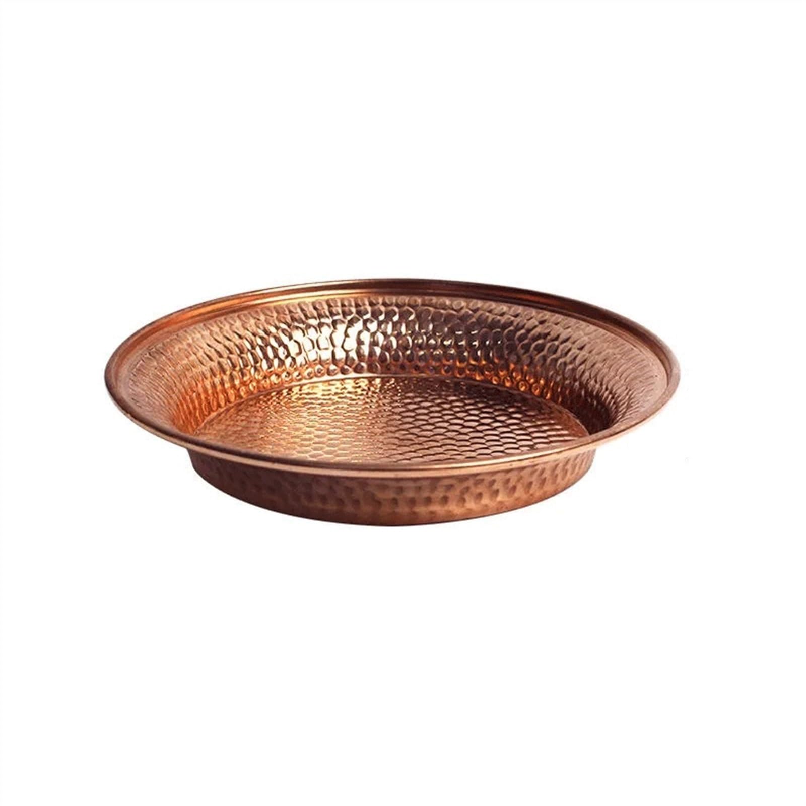 Zestaw 7 talerzy sałatkowych z czystej miedzi o średnicy 18,2 cm. Eleganckie talerze obiadowe na desery, owoce, pieczywo, przekąski, luksusowa dekoracja kuchni i jadalni, prezent ślubny(18.2cm)