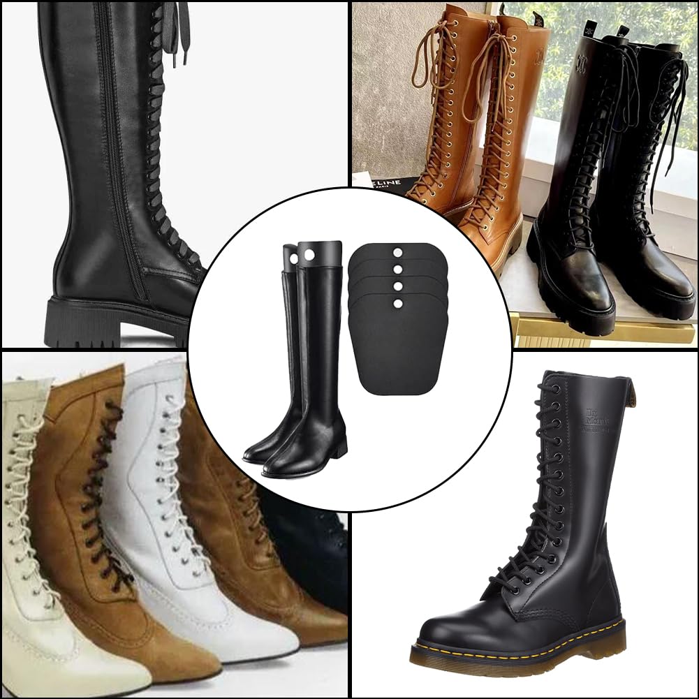 Insertos de Formas de Botas, Moldeadores de Botas de Plástico, Altas de Botas Inserta, Soporte de Botas, Bota Molde Insertos Negro, Moldes para Botas Altas para Hombre y Mujer, 4 Pares Bota Árbol