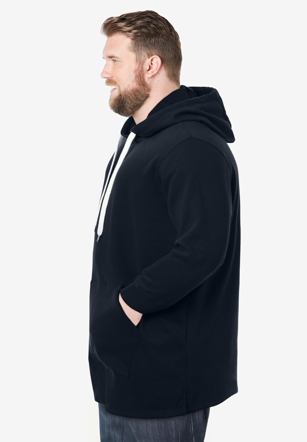 KingSize Men's Big & Tall Fleece Longer-Length Pullover Hoodie
